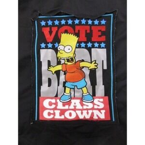 Bart Simpson Jacket Size Large Black Class Clown The Simpsons 2017 Long Tail